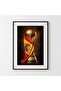 Spain World Cup Trophy Flag A4 Football Wall Art Canvas with Outer Frame