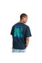 Flowers Surfing Navy Blue Bicycle Regular Printed Men's T-Shirt - 4