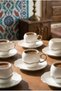 Belinda 6-Piece Porcelain Coffee Cup Set Silver 90 ml 09409