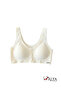 Women's Front Button Bra with Thick Straps and Ultra Comfortable Molded Laser Cut Invisible Bras - Ecru O8816 My Love - 3