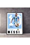 Lionel Messi Soccer Wall Art A3 Poster for Boys Room with Outer Frame - 2