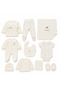 Baby Cotton Lamb Embroidered Ecru 10 Piece Hospital Discharge Set