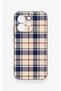 Oppo Reno 15 Pro 5g Compatible Blue Claret Red Striped Plaid Patterned Silicone Case - 2