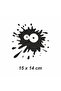 Splashed Paint Vehicle, Car, Auto, Motorcycle, Helmet, Laptop, Glass Sticker 15X14 cm - 2