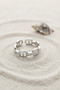 Silver Color Ship Chain Model Zircon Stone Women's Ring