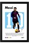 Argentina Soccer Player A4 Football Wall Art for Bedroom with Outer Frame