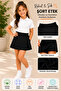 Lycra Combed Cotton Girls' Shorts Skirt with Elastic Waist