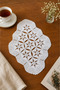 Handcrafted White Lace Coffee Table Cover - 20X29 cm Small Size Decorative Lace Model