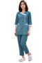 Housemaid/Khadama/Nanny/Babysitter SET Uniform Set, ZIPPER NECK with 3/4 Sleeves and Trousers, with Front Pockets COTTON