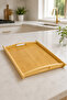 Bamty Set of 2 Natural Premium Bamboo Serving Trays 40X30 & 32X25 cm – Breakfast and Presentation Tray with Handles - 5