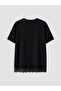Vizyon New Season Black Plus Size Lace Detailed Blouse - 5