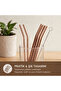 6-Piece Straw and Spoon Set - Bronze - Straw Cleaning Brush - 2