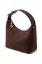 Women's Bitter Brown Suede Handbag and Handbag Stylish Cat Detailed Zippered Medium Size Baguette Bag - 5