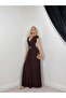 Zero Brochette Detail Maxi Dress Bitter Brown - 2