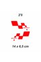 2-Pack Sports Text Checkered Car, Car, Auto, Motorcycle, Helmet, Laptop, Glass Sticker 14X6.5 cm - 2