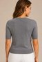 Women's Circular Neck Premium Soft Standard Short Sleeve Knitwear Blouse S m L Compatible - 3