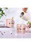 Cup with Lid from Albes, Ceramic, 400 Ml, Pink, Includes Spoon with Marble Pattern, Un - 5