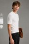 Men's Striped Knitwear T-Shirt Crew Neck Slim Fit Short Sleeve - 2