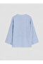 Lcw Modest Blue Crochet Collar Oversize Blouse - 6