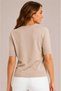 Women's Circular Neck Premium Soft Standard Short Sleeve Knitwear Blouse S m L Compatible - 2