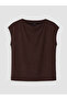 Brown Plus Size Flowy Collar Soft Touch Blouse