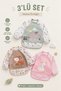 3-Piece Baby Long Sleeve Bib Set – Velcro Fastening, Easy to Clean, Patterned - 4