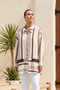 Linen Shirt with Print Detail on the Back 150 Original