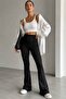 High Waist Spanish Leggings with Stretch and Gathering Effect Ty3434 - 3