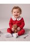 Baby Girl Seasonal Bow Printed Baby Collar 9-12-18-24 Months Slim Fit 2-Piece Baby Set