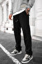 Men's Relaxed Fit Wide Leg Elastic Waist Winter Sweatpants