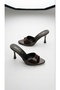 Artı-Artı02-0535 Women's Daily Brown Patent Leather Heeled Slippers - 6
