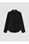 Vizyon New Season Black Decorated Buttoned Poplin Women's Shirt - 6