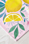 Lemon Slices and Leaf Pattern 40X140Cm Digital Printed Runner Decorative Table Runner Stain-Resistant Suede - 4