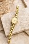 Elegant Women Wristwatch Gold Color Geometric Case Mesh Cord Elegant Women Wristwatch - 2
