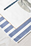 Dragonfly Insect Figured Blue and White Striped 40X140Cm Digital Printed Runner Decorative Table Runner - 4