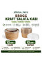 10 Pieces 550 Cc Kraft Salad Container with 10 Pieces Transparent Pet Lids Bowl Takeaway Container - 3