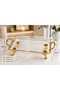 1 Piece Glass Presentation Tray with Gold Detailing, Feet, and Handles – Stylish Decorative Serving - 2
