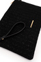Wrist Strap Metal Detailed Clutch Women's Bag Madame Patterned Black - 4