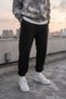 Men's Winter Fleece-Lined Comfortable Cut Sweatpants with Elastic Cuffs - 6