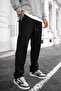 Men's Relaxed Fit Wide Leg Elastic Waist Winter Sweatpants - 5