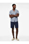 Pleated Classic Bermuda Chino Shorts with Buttoned Pockets