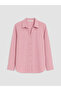 Özmarka New Season Pink Striped Women's Shirt - 5