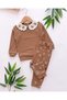 Baby Girl Seasonal Bow Printed Baby Collar 9-12-18-24 Months Slim Fit 2-Piece Baby Set - 3