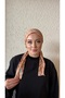 Orange Branch Pattern Bamboo Scarf Bonnet - 4