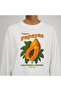 White Papaya Printed Long Sleeve T-Shirt Suitable for Hijab - 3