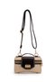 Lock Detailed Box Form Faux Leather Women's Crossbody Bag Lulu Linen Brown - 2