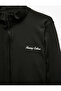 Slim Fit Zippered High Collar Long Sleeve Printed Sports Sweatshirt - 8