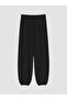 Black Women's Shalwar Trousers with Elastic Waist - 5