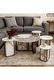 Modern Nesting Table Set for Entertaining and Coffee Use (5 Pieces)