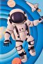 Taros Unick Color Eva Astronaut Pencil Case Pencil Bag School Pencilcase Stationery Material Bag - 4